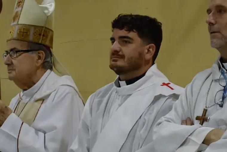 Nathanael Alberione is shown at his ordination on Nov. 21.