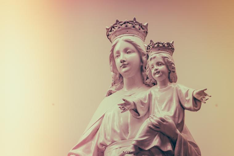 Mary is the mother of God-made-man, who is the only one who could make reparation for our sins.