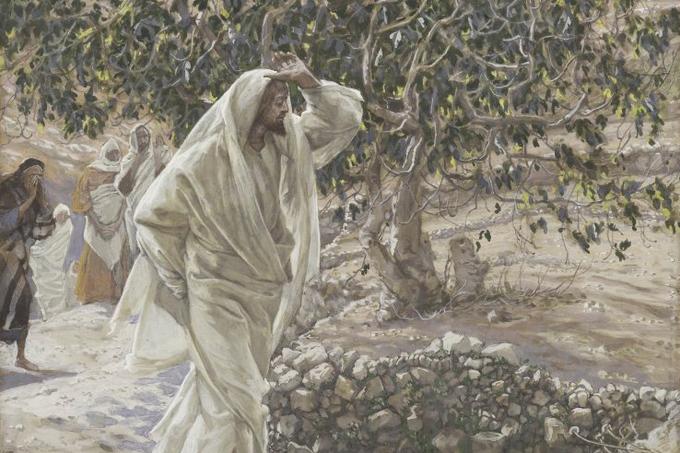 James Tissot (1836-1902), “Jesus and the Fig Tree”