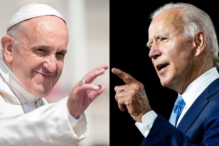 Pope Francis and President Joe Biden