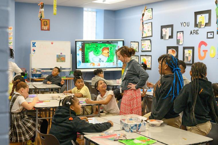 About 66% of students at Catholic Inner-city Schools Education (CISE)’s 10 Cincinnati elementary schools are not Catholic, and their families appreciate the values-based education. 