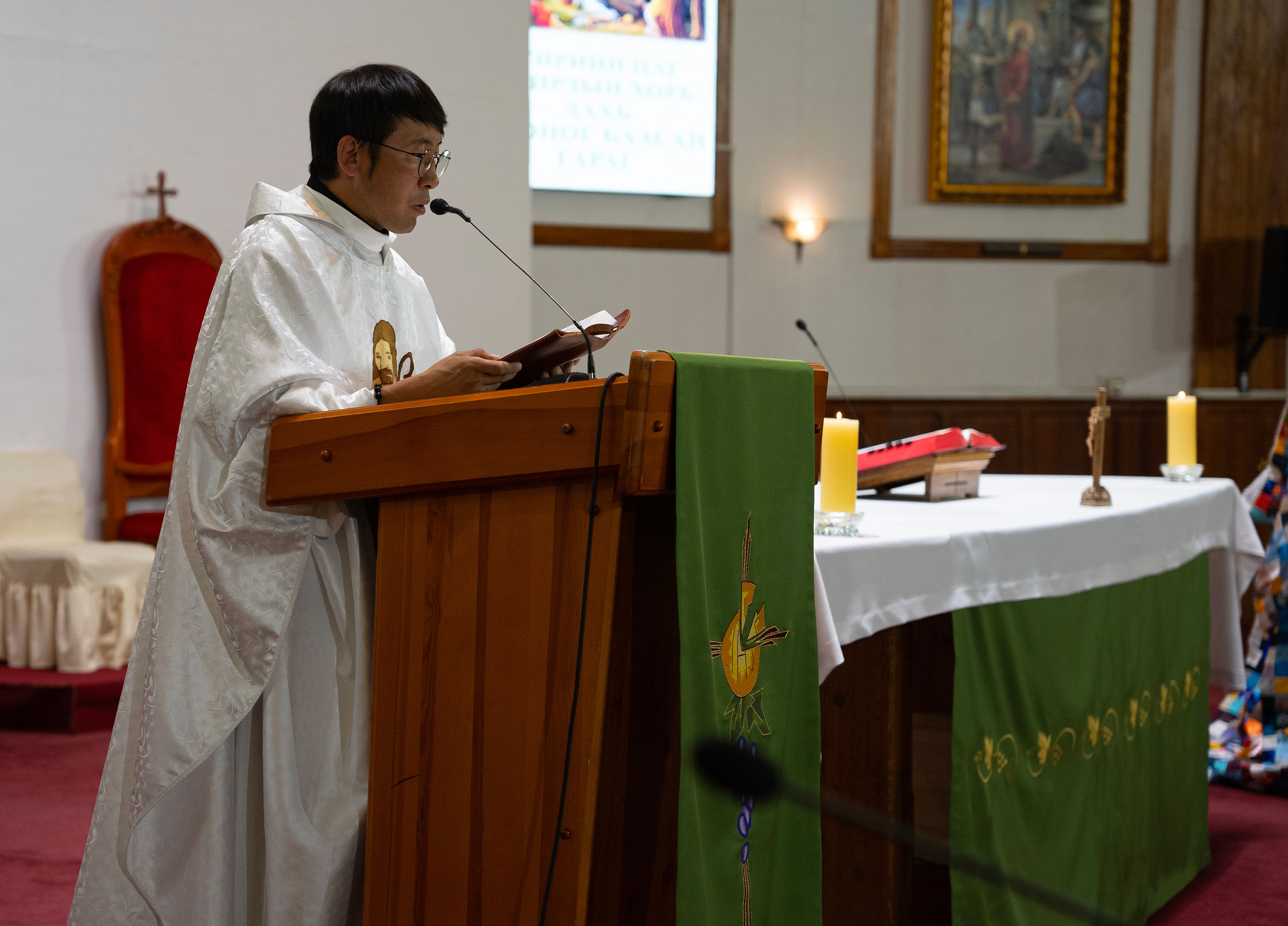 Mass at Mongolia's sole cathedral. colm 