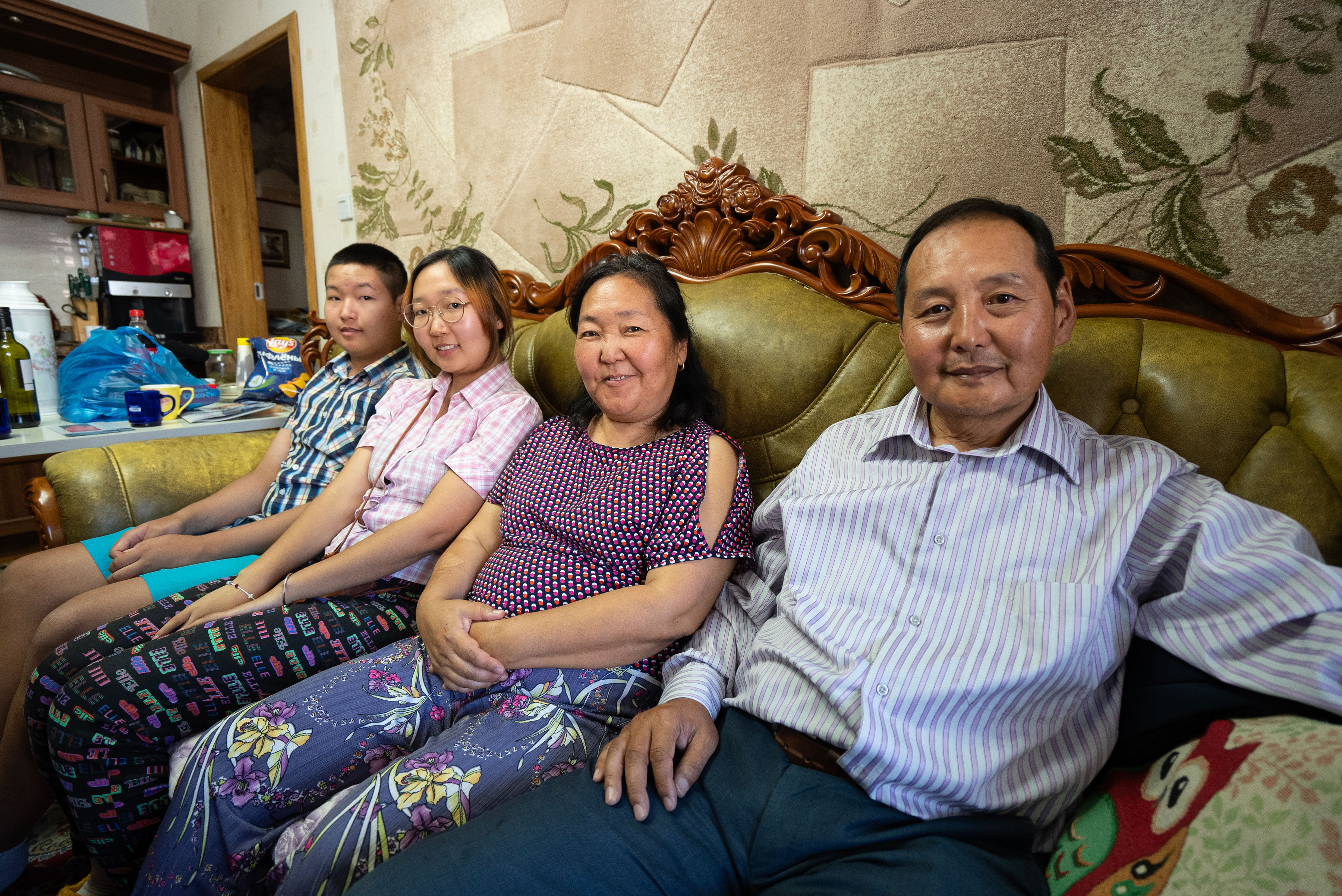 Catholic family the Augustina's at home in Mongolia. 