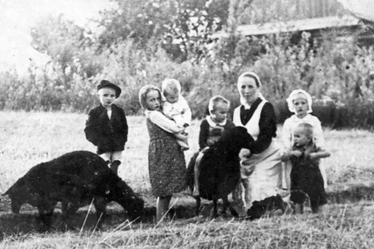 Wiktoria Ulma with her children, wife of Józef Ulma, Polish World War II heroes killed summarily for hiding Jews in their home, named Righteous among the Nations by Yad Vashem posthumously. 