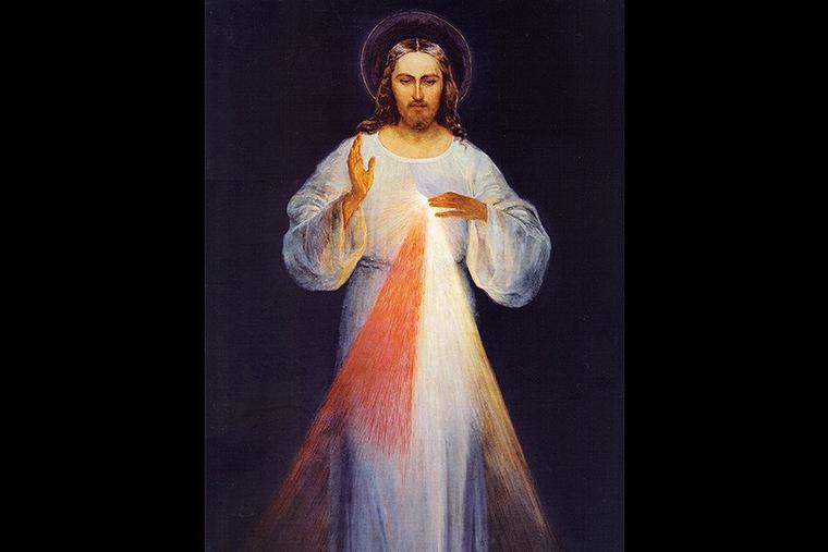 Original painting of the Divine Mercy, by Eugeniusz Kazimirowski, in 1934