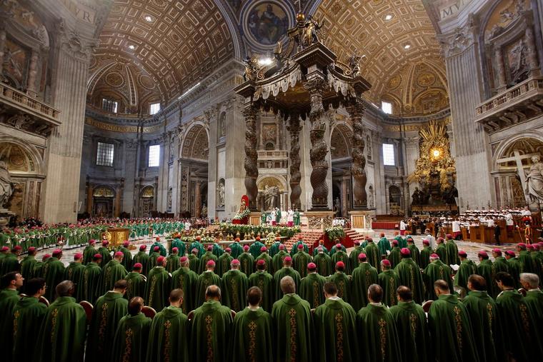Pope Francis offers Mass Oct. 27, 2019, in St. Peter’s Basilica at the Vatican