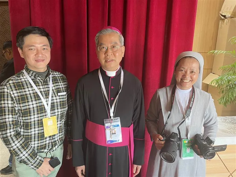 Vietnamese Catholics at Pope Francis’ interreligious meeting in Ulaanbaatar, Mongolia, on Sept. 3, 2023. Credit: Courtney Mares/CNA